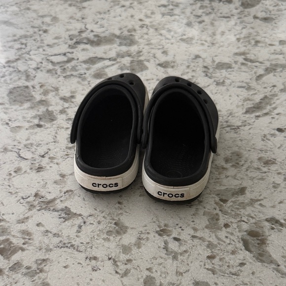 CROCS Kids Black and White Clogs - Picture 2 of 3